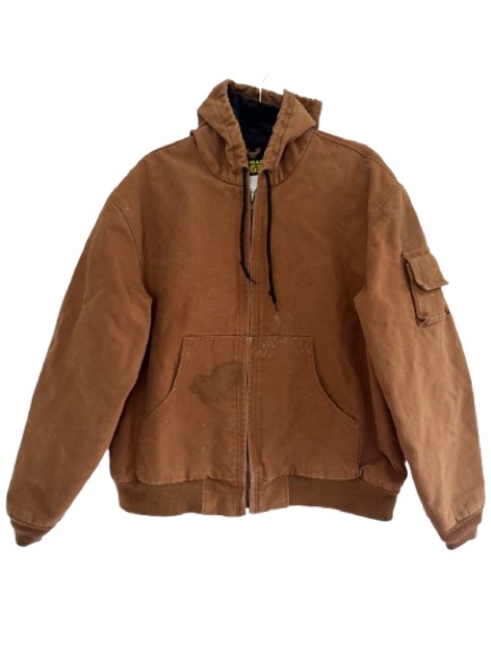Master Gear Workwear Hooded Jacket Brown Cotton Canvas Outdoor Fall Winter Work